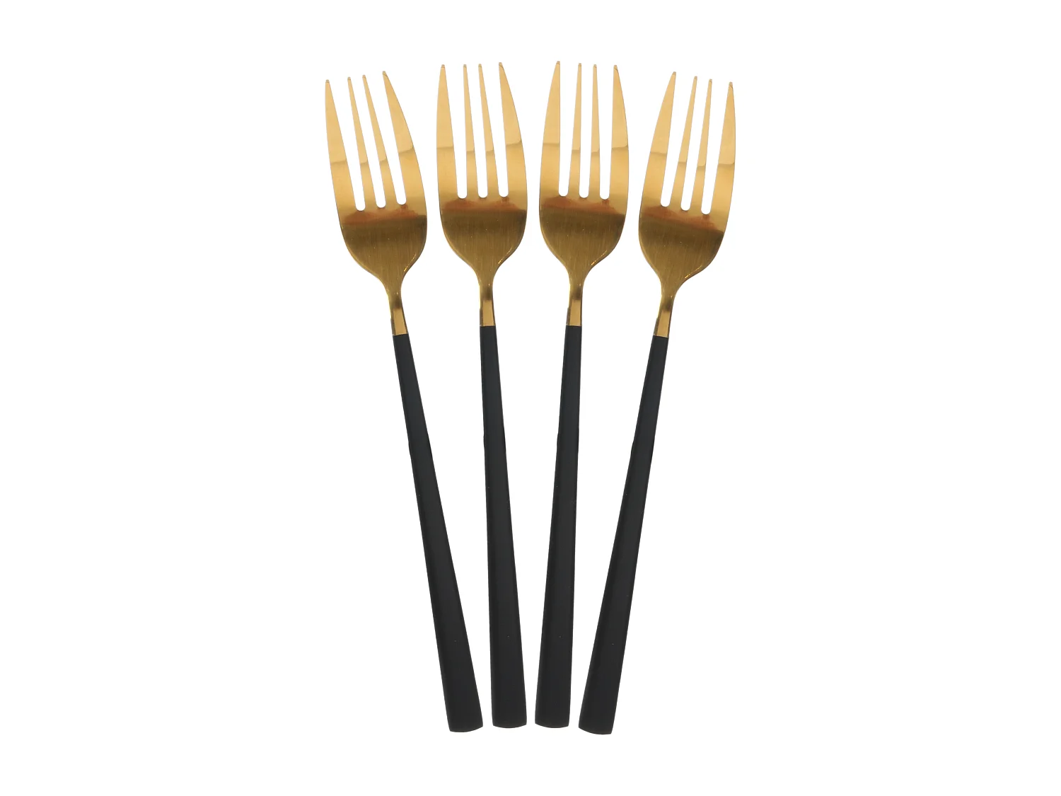 Menagere 16 Pieces Gold Manche Noir Noir, Or