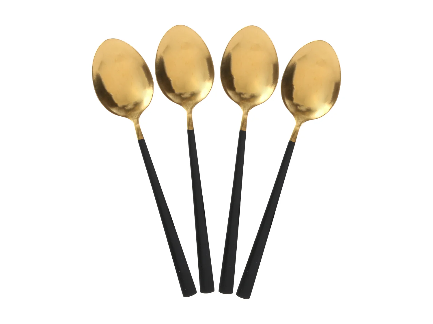 Menagere 16 Pieces Gold Manche Noir Noir, Or