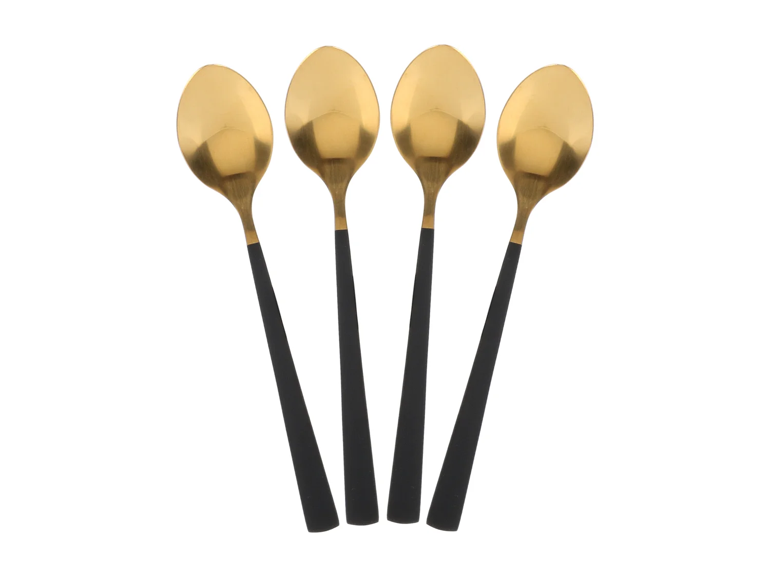 Menagere 16 Pieces Gold Manche Noir Noir, Or