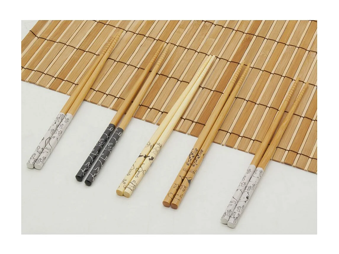 5 Paar chinesische Bambusstäbchen