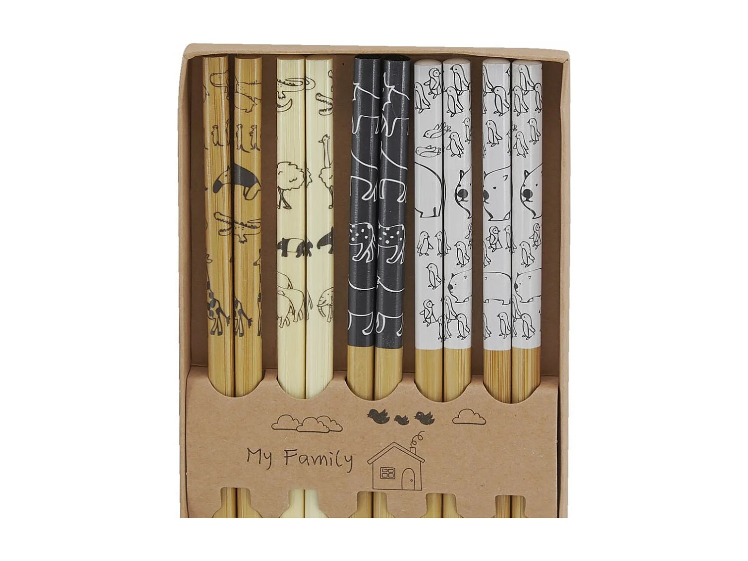 5 paia di bacchette di bambù