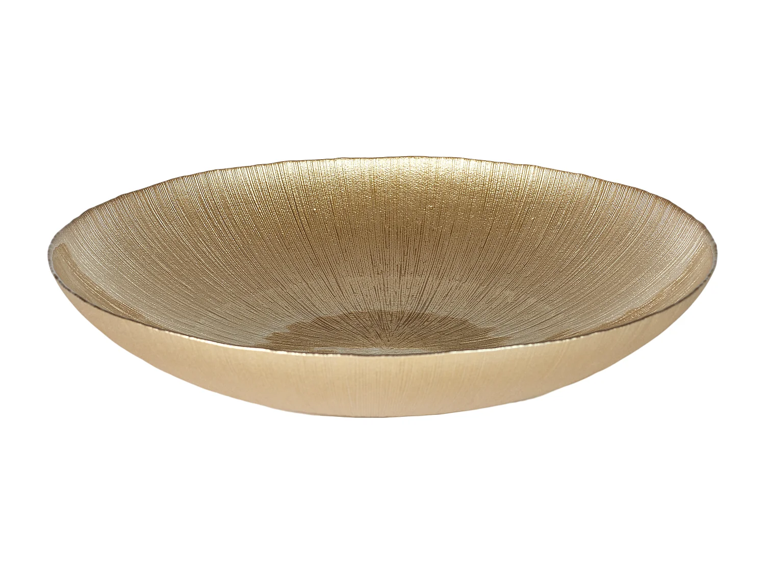 Saladier En Verre Dore D40cm Or