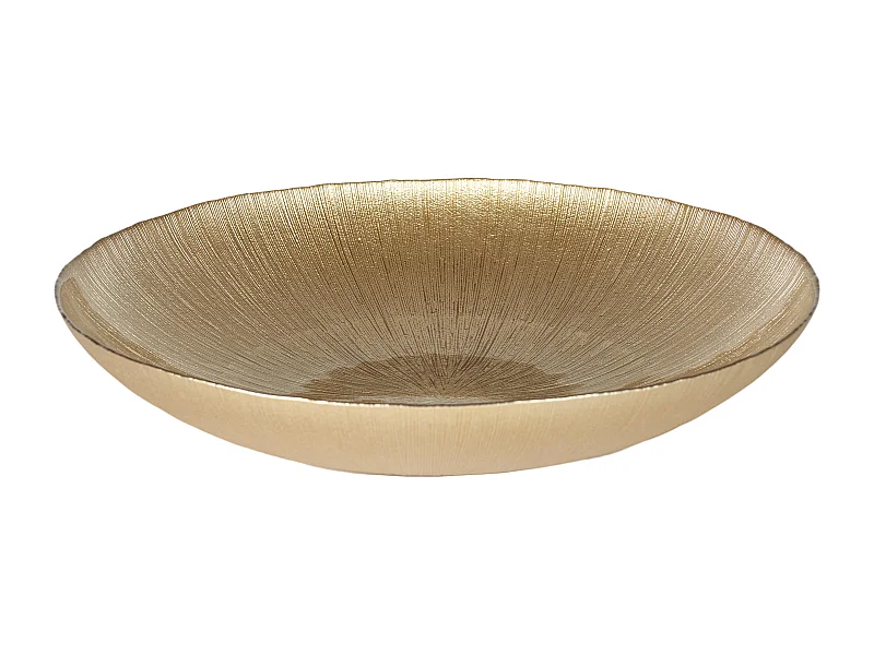 Saladier En Verre Dore D40cm Or