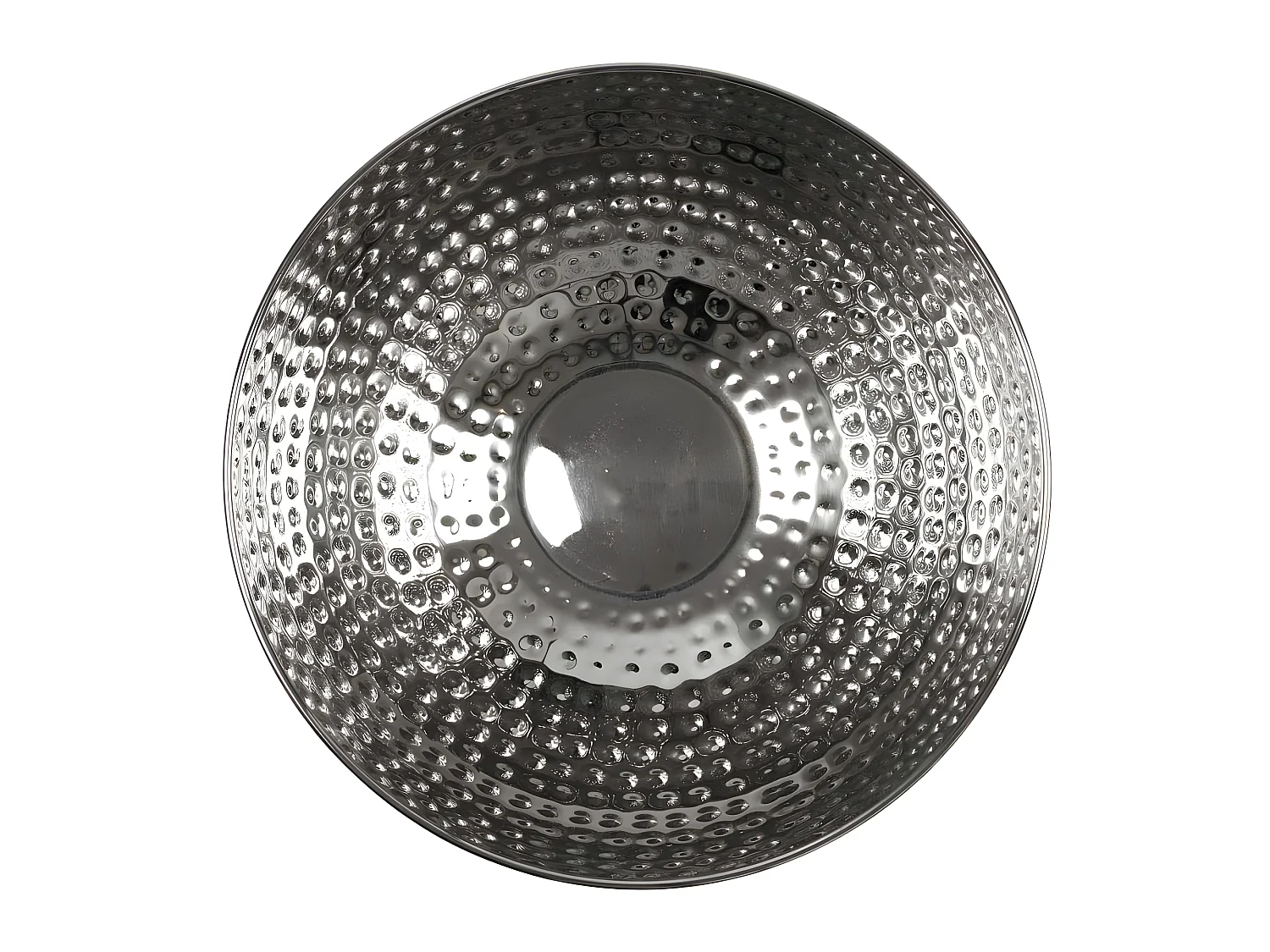 Insalatiera in metallo argentato martellato 3 litri