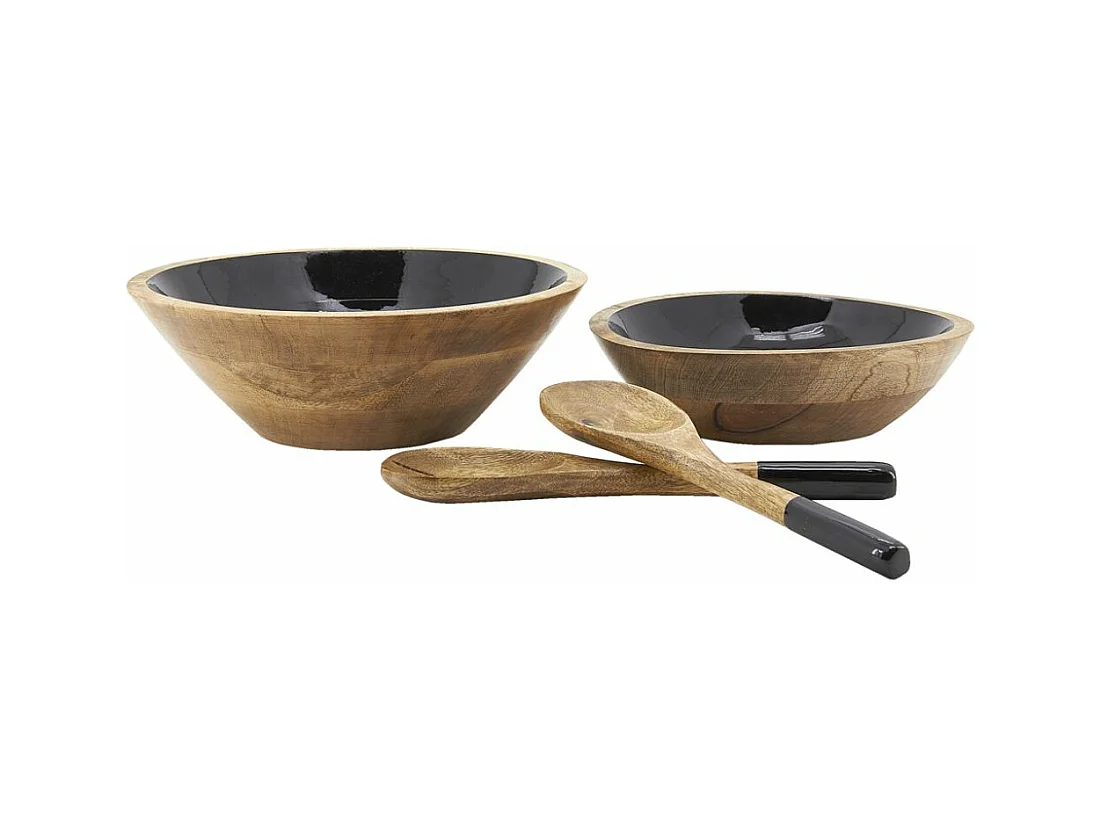 Saladier corbeille en manguier et résine Diamètre 30 cm