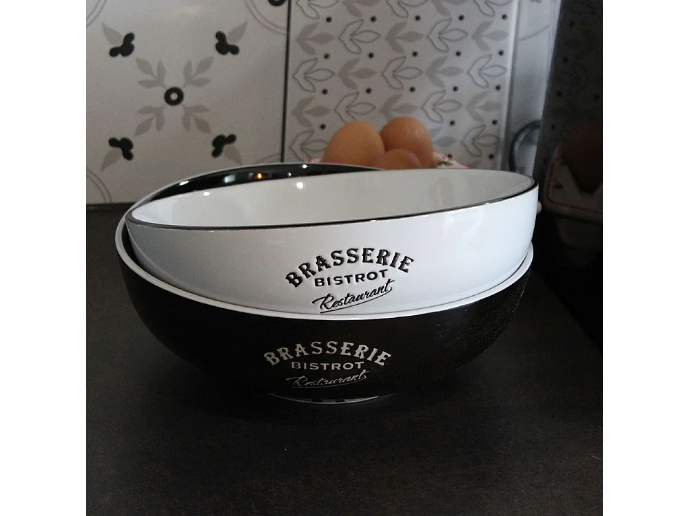 Saladiers en grès Brasserie bistrot (Lot de 2)