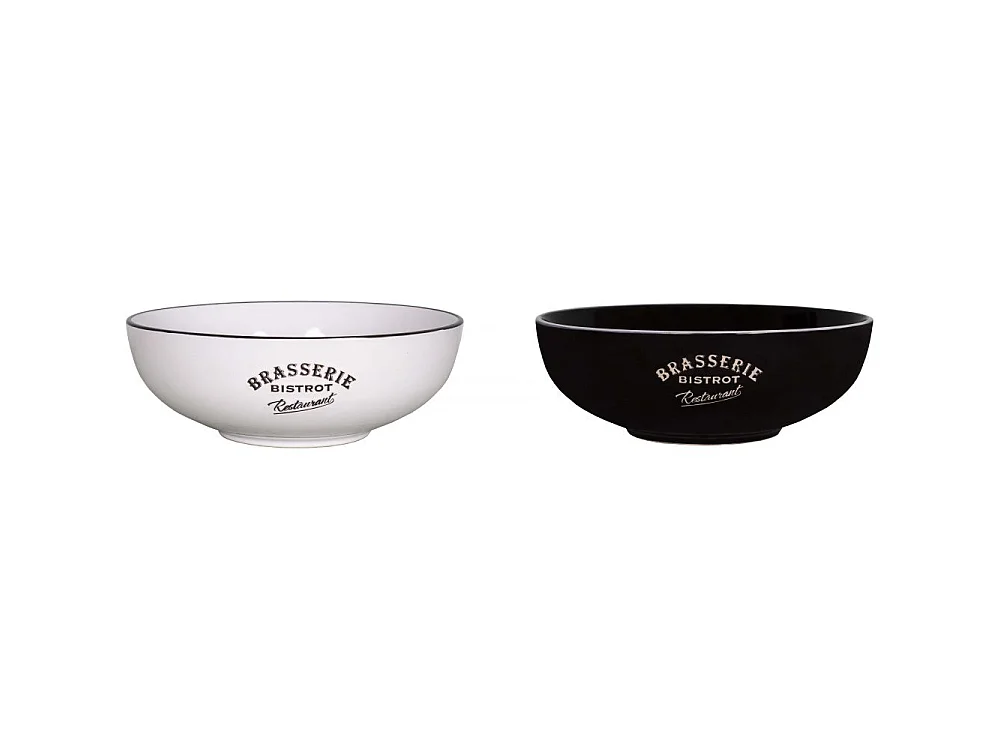 Saladiers en grès Brasserie bistrot (Lot de 2)