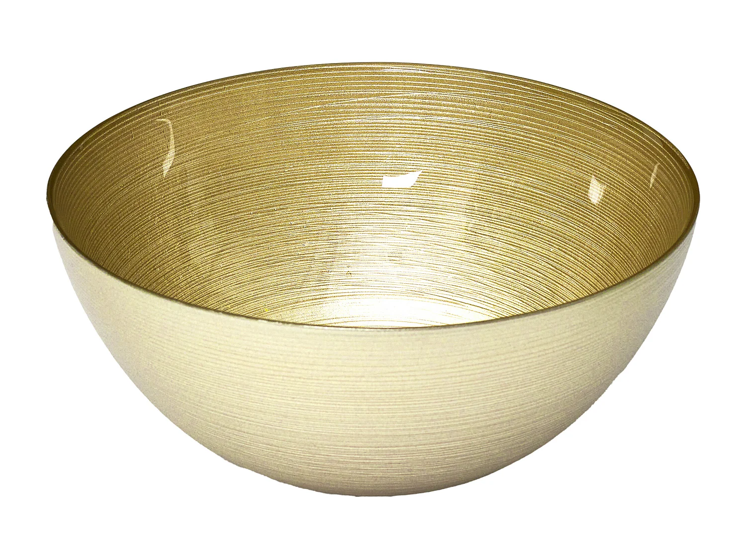 Saladier En Verre Dore D28cm Or