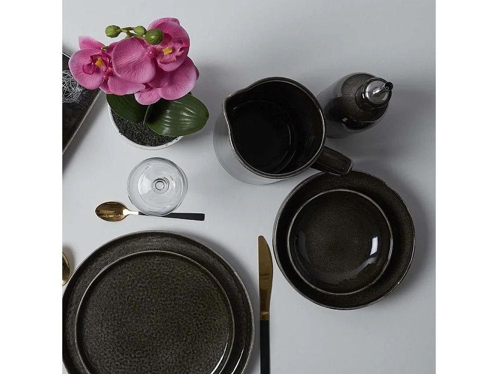 Saladier en Céramique Design "Gancia" 2,5L Noir