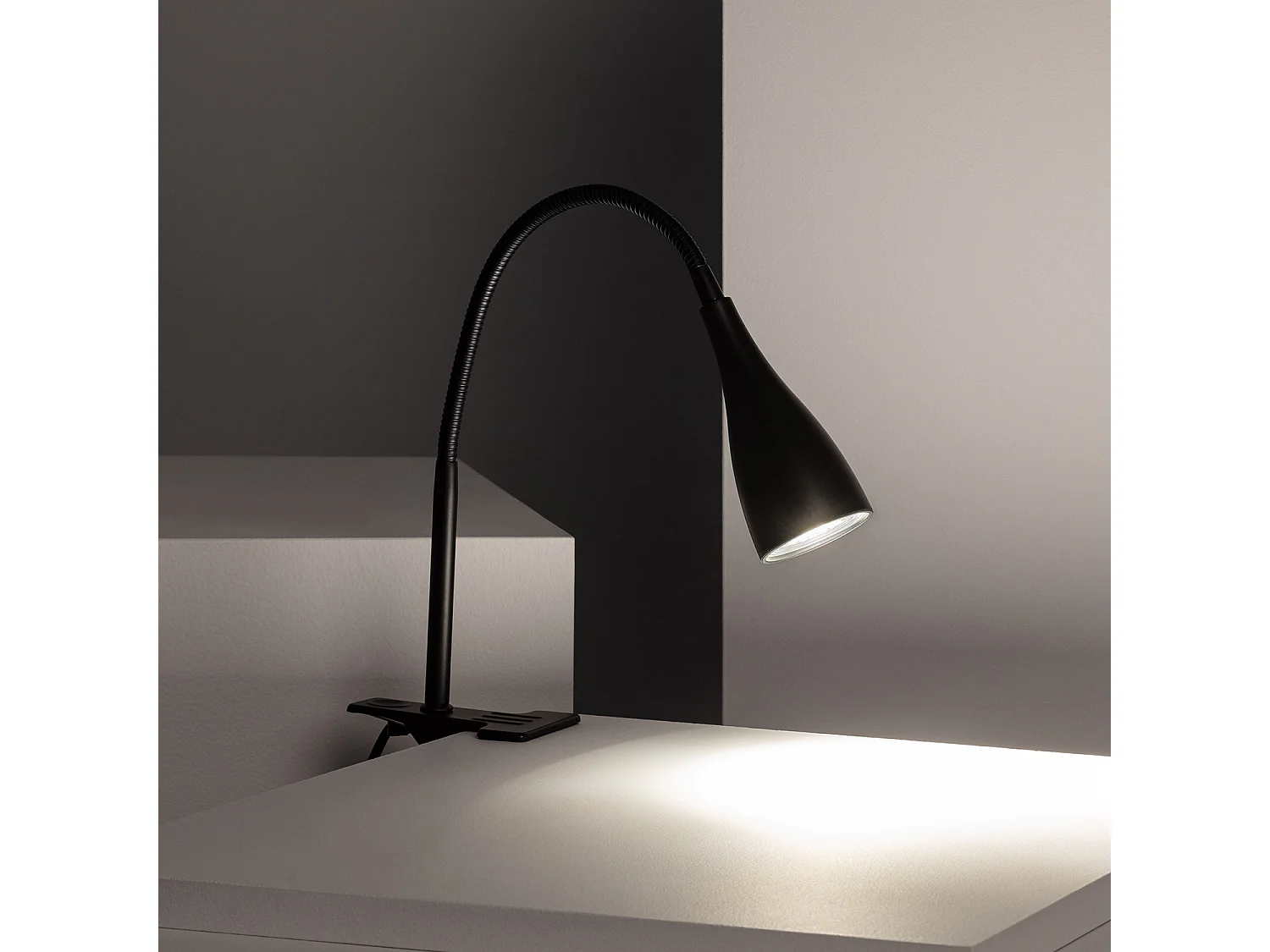 Lampe de Bureau Flex Métal Dandy avec Pince Noir