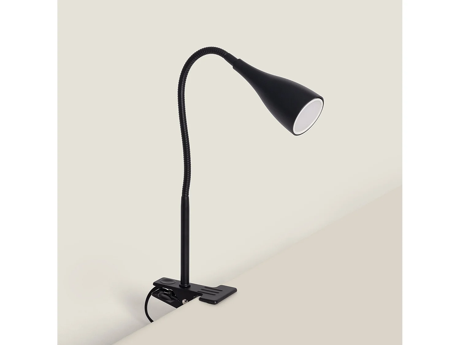Lampe de Bureau Flex Métal Dandy avec Pince Noir