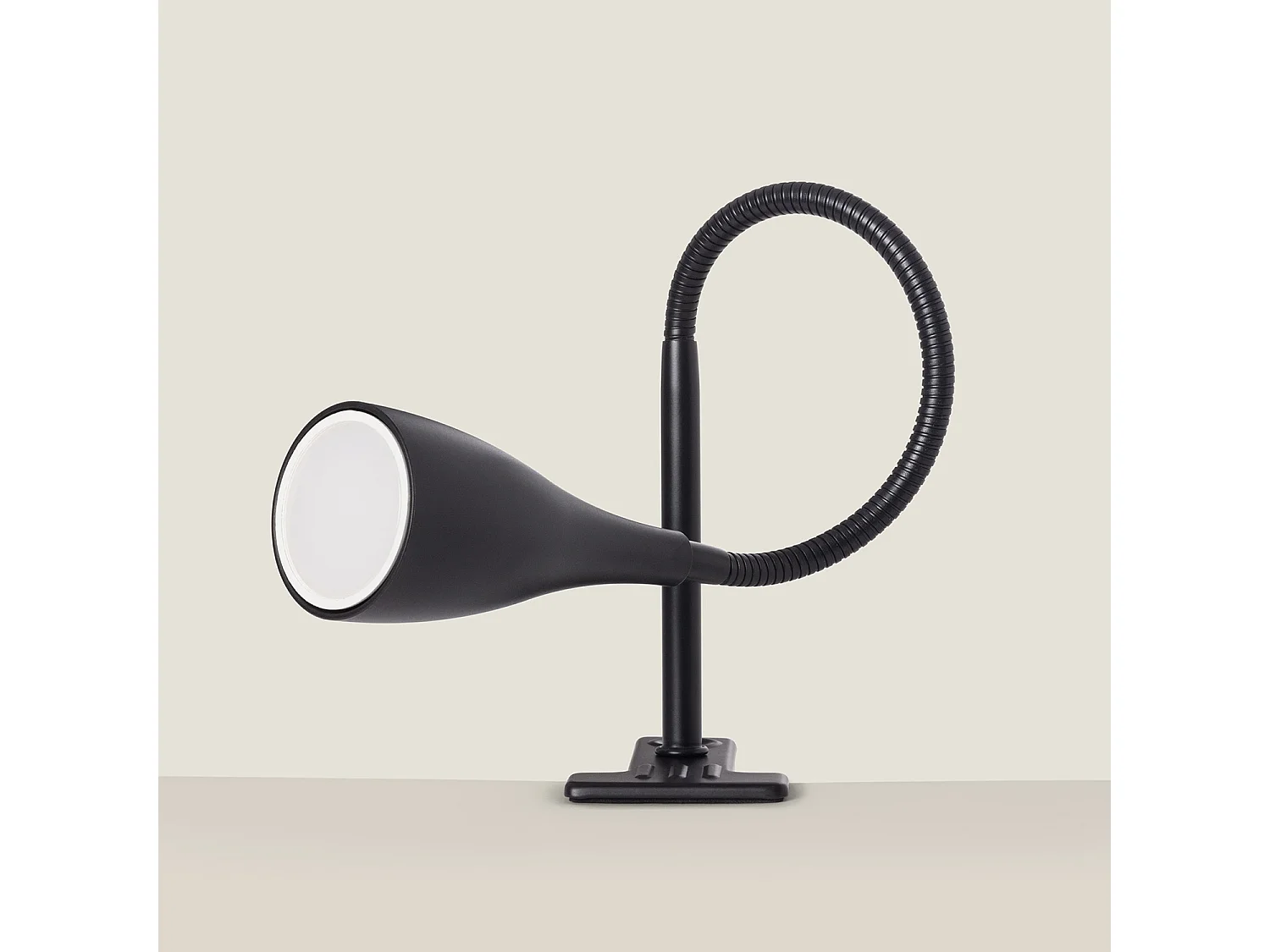 Lampe de Bureau Flex Métal Dandy avec Pince Noir