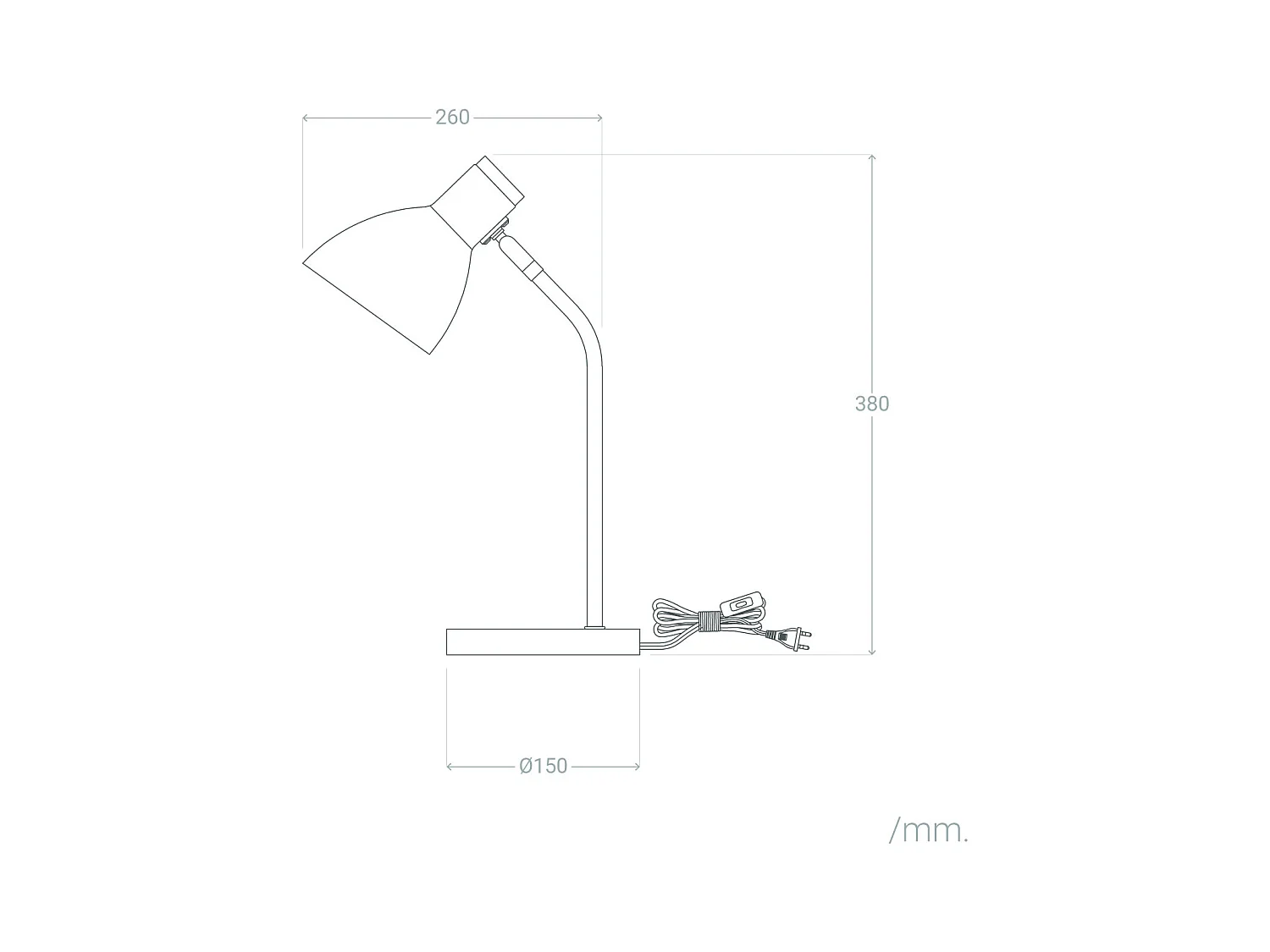 Lampe de Bureau Flex Métal Luxo  Blanc