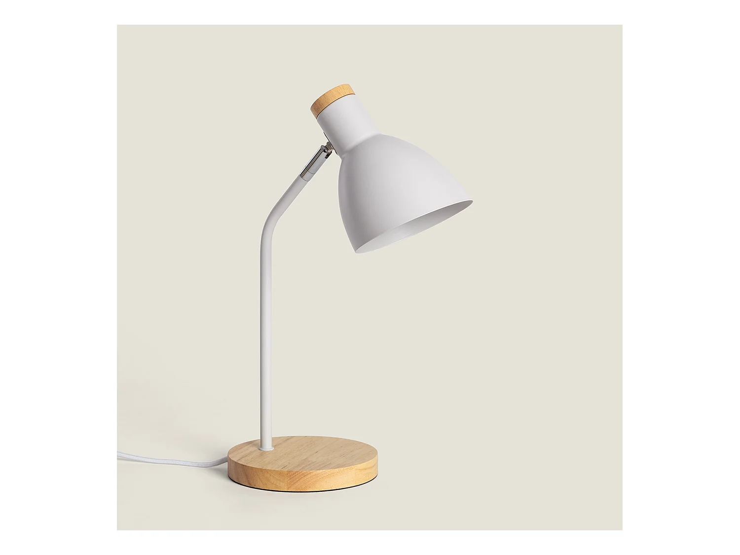 Lámpara Flexo Escritorio Metal Luxo Blanco