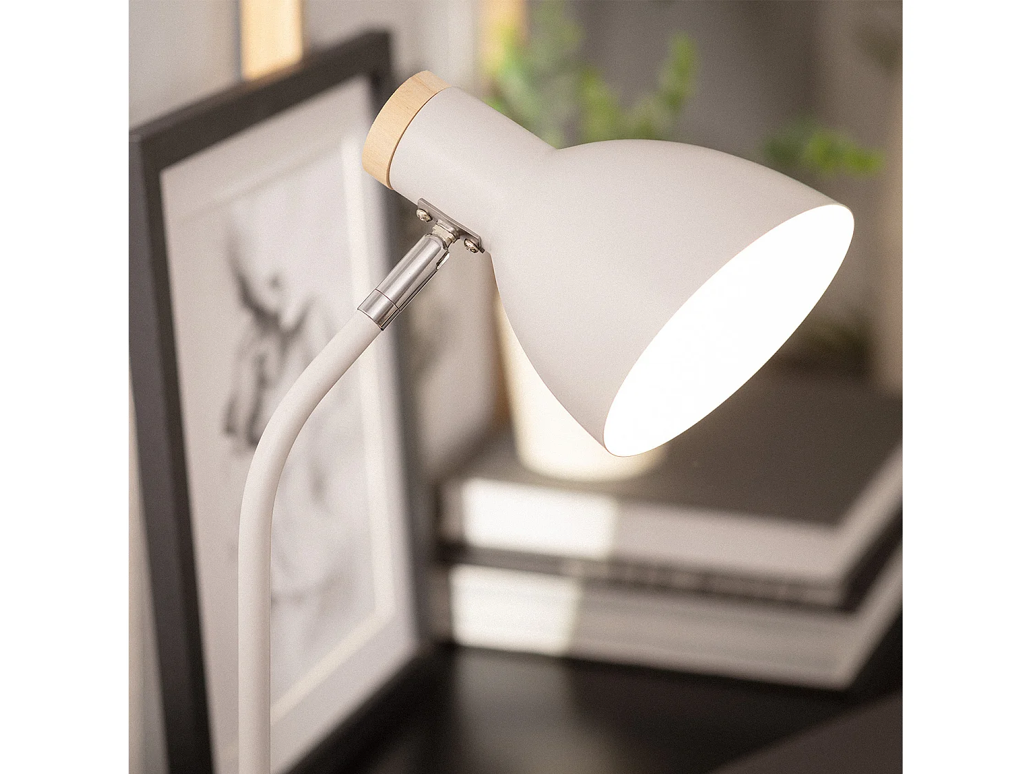 Lámpara Flexo Escritorio Metal Luxo Blanco