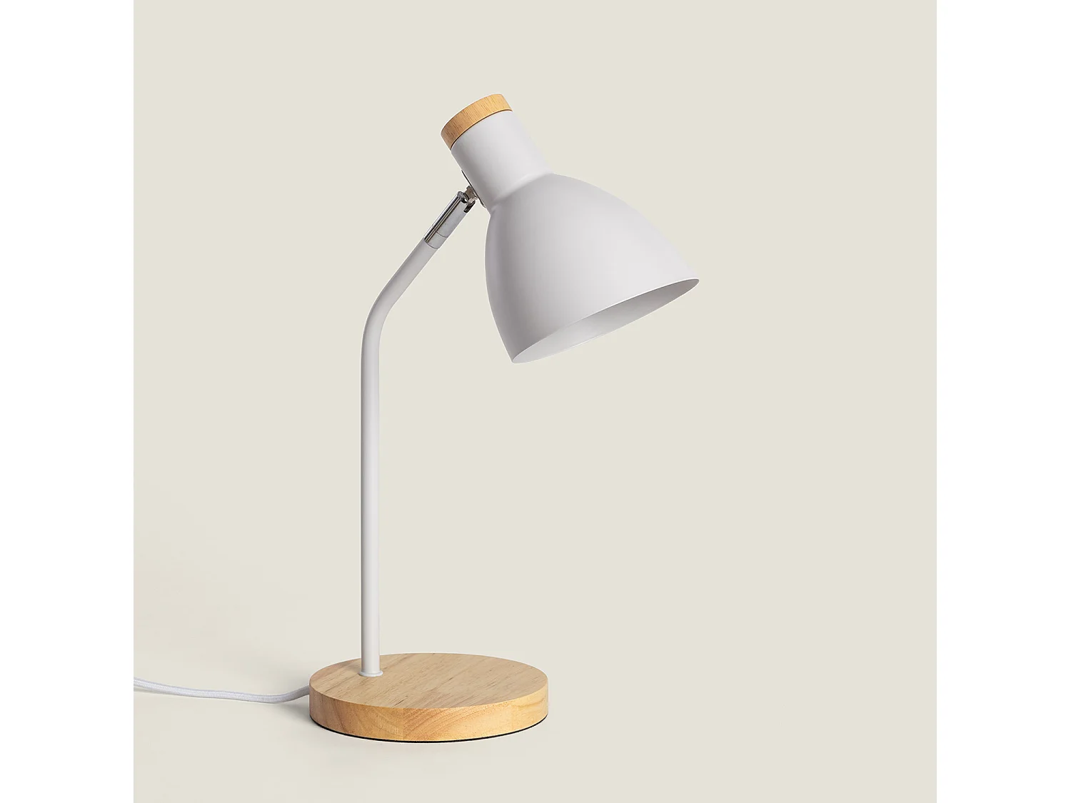 Lámpara Flexo Escritorio Metal Luxo Blanco