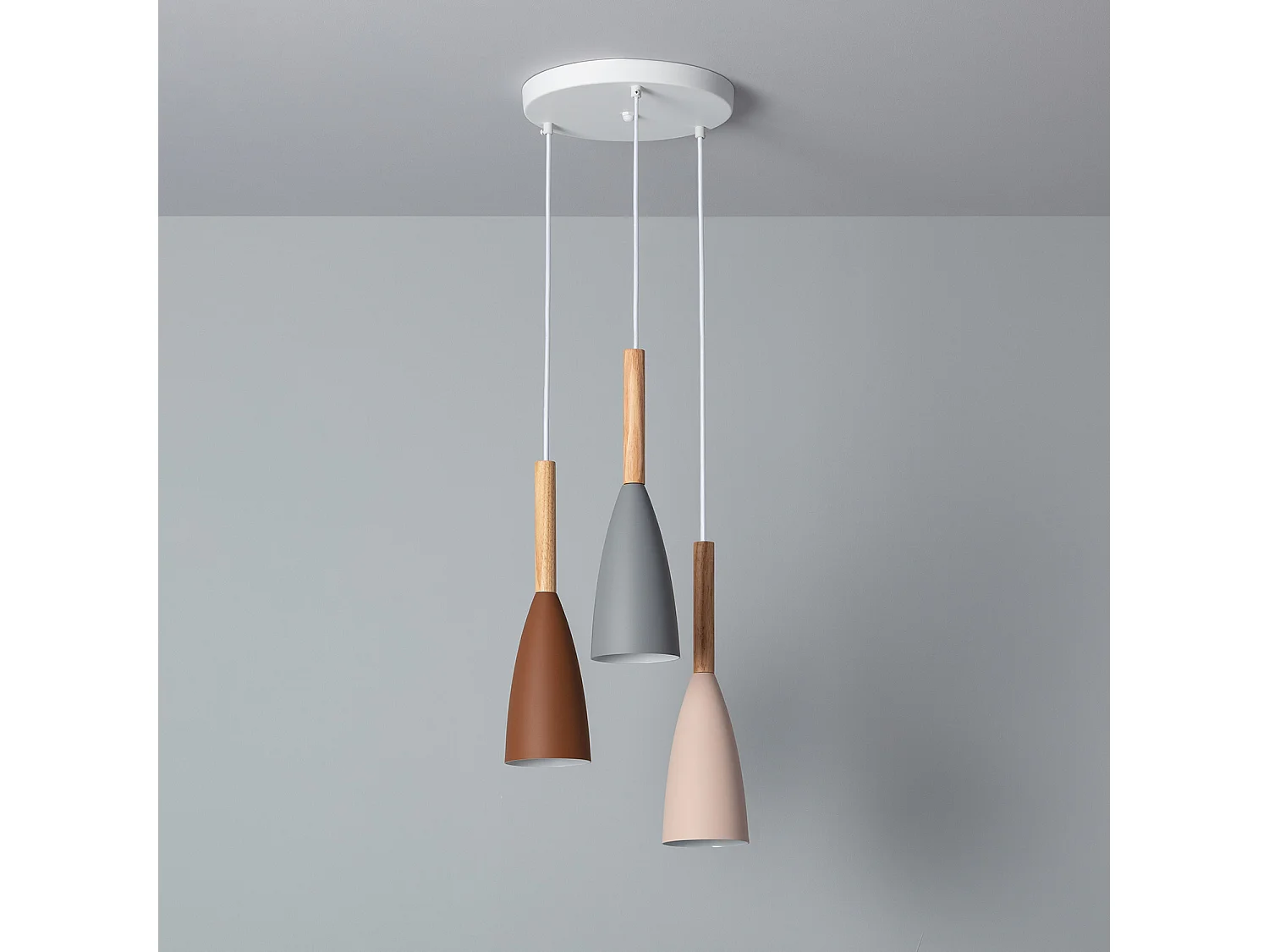 Suspension Métal et Bois Rain Multicolore