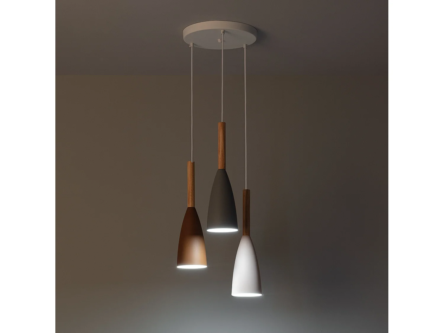 Suspension Métal et Bois Rain Multicolore