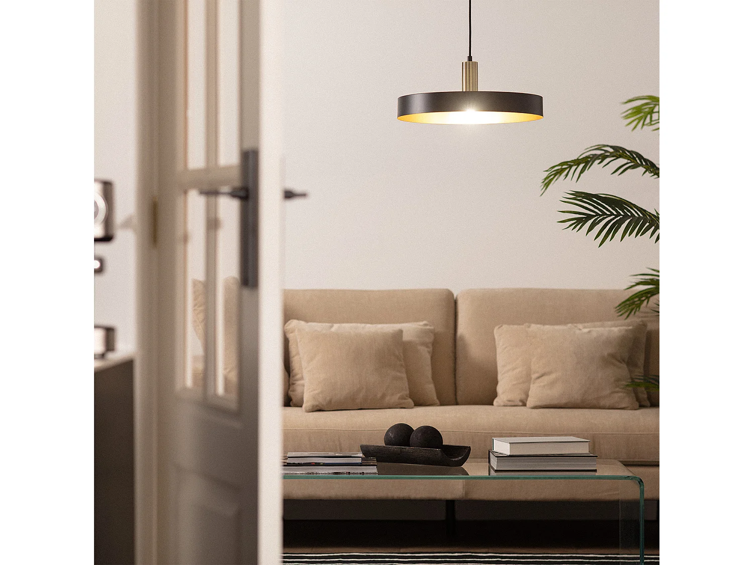 Lámpara Colgante Metal Furiko Negro