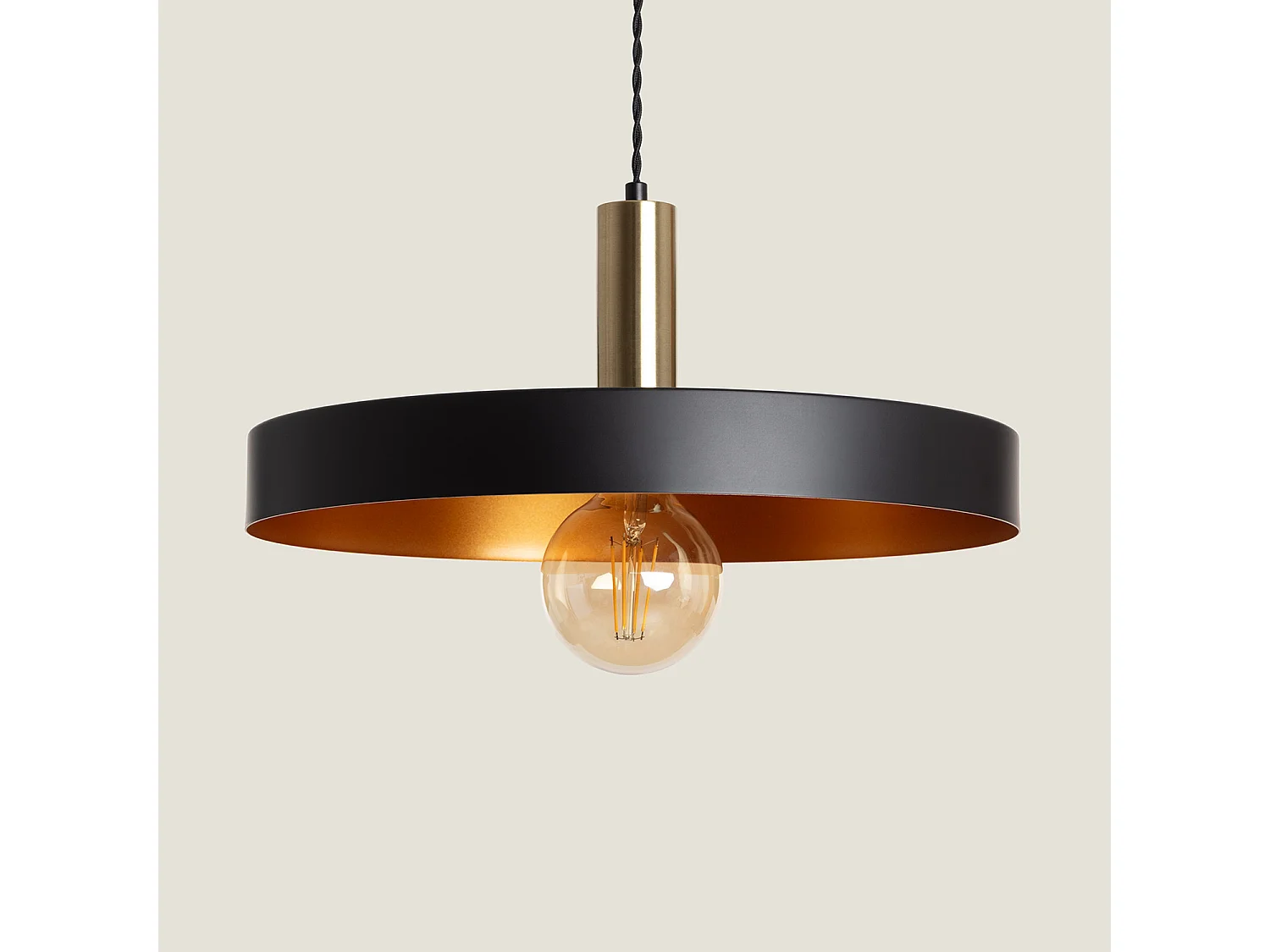 Lámpara Colgante Metal Furiko Negro