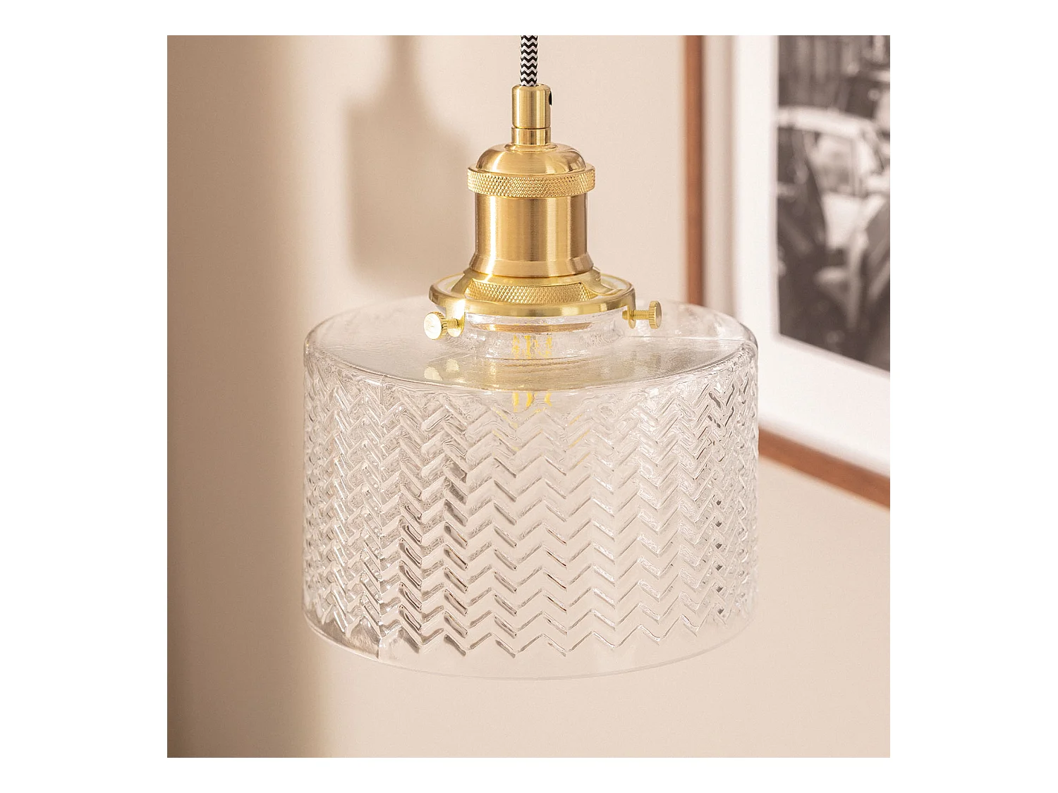 Lámpara Colgante Cristal Matisse Dorado