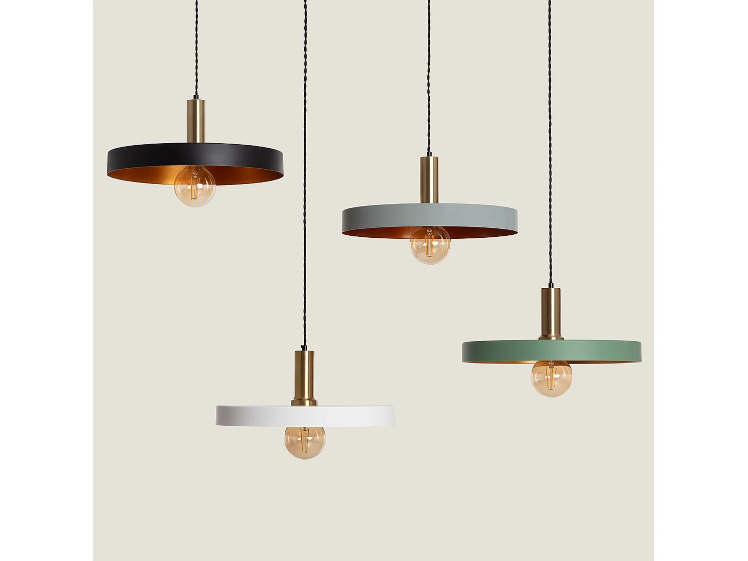 Lámpara Colgante Metal Furiko Gris