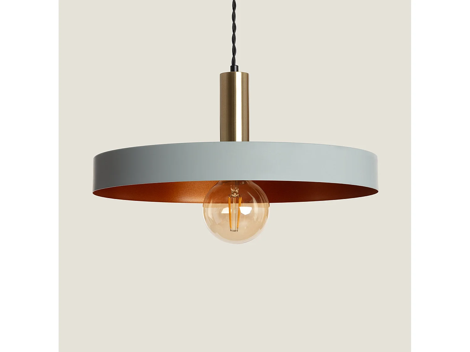 Lámpara Colgante Metal Furiko Gris