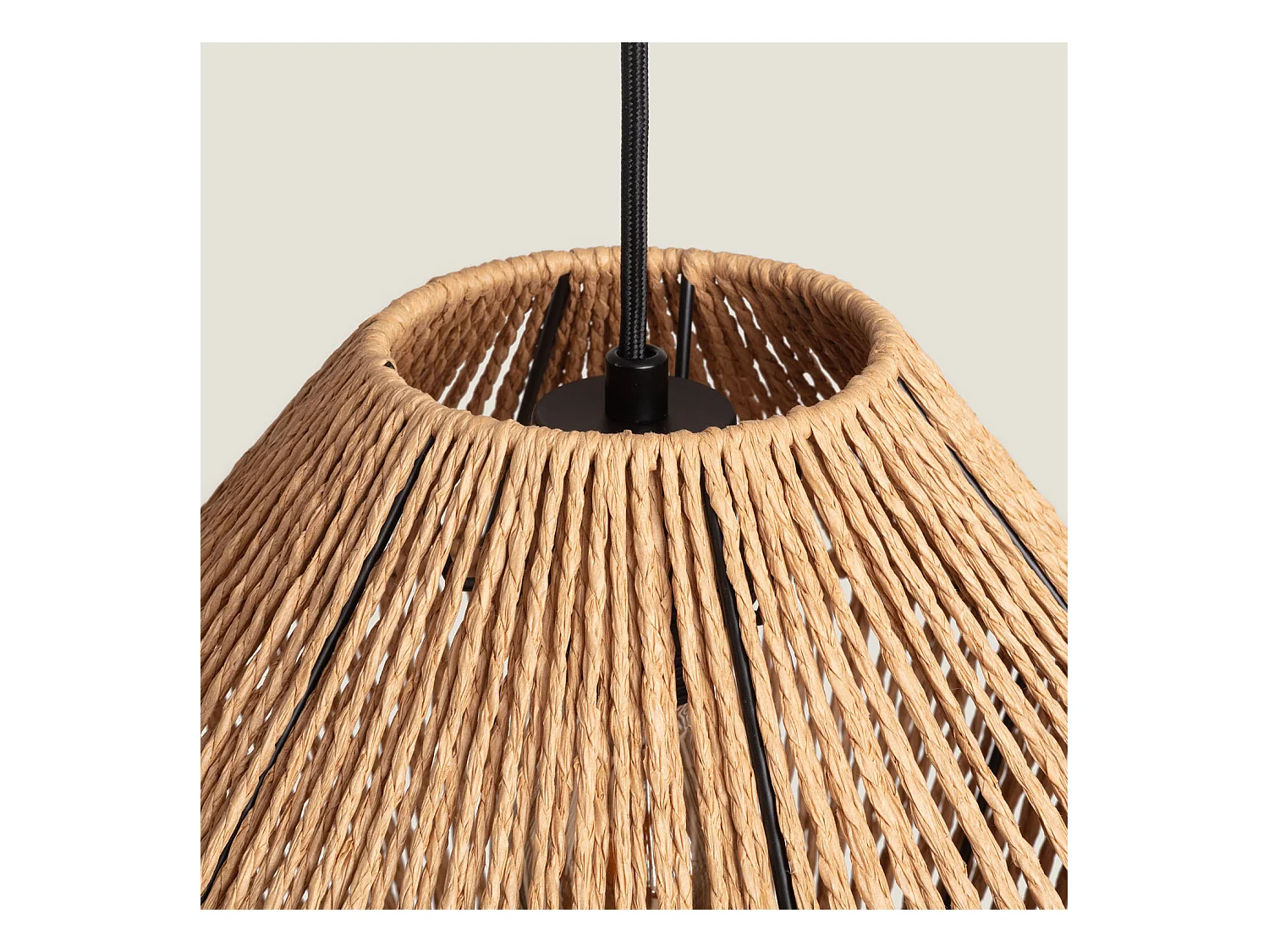 Lampada a Sospensione Carta Intrecciata Kirito Naturale