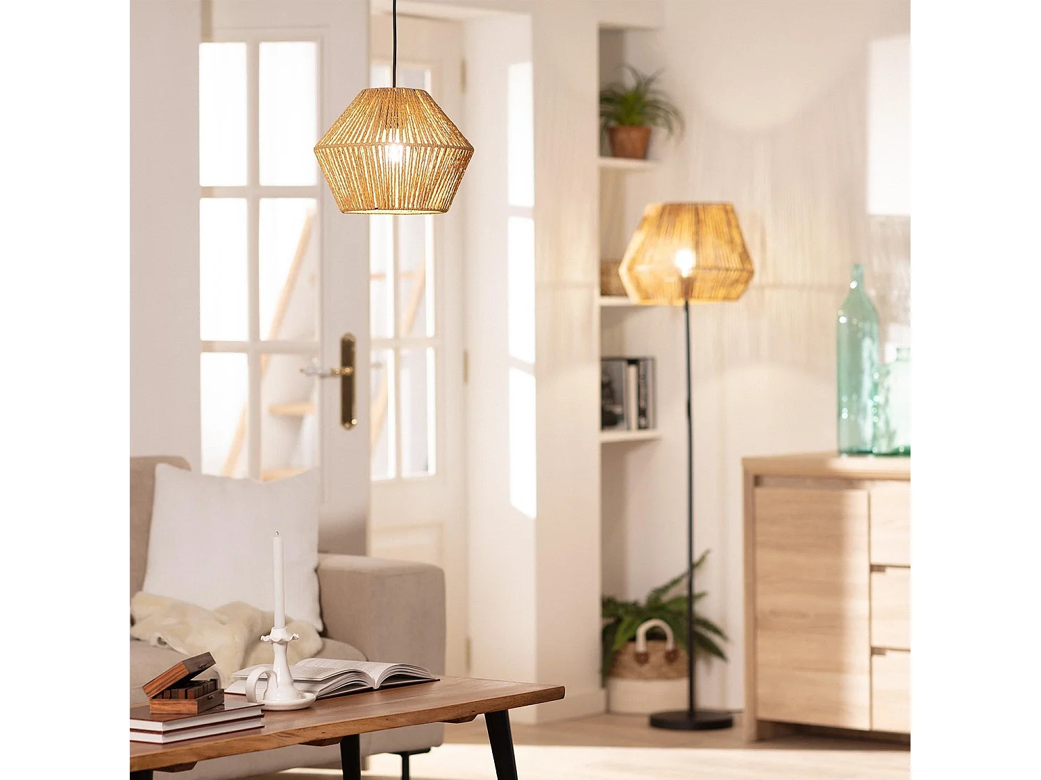 Suspension Papier Tressé Kirito Naturel