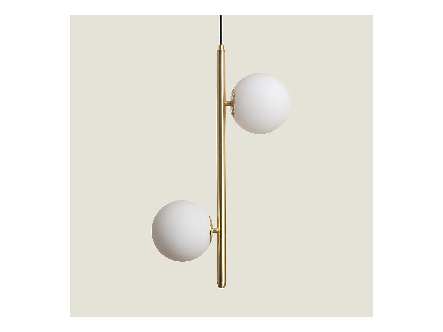 Lámpara Colgante Metal y Cristal Moonlight Doble Dorado