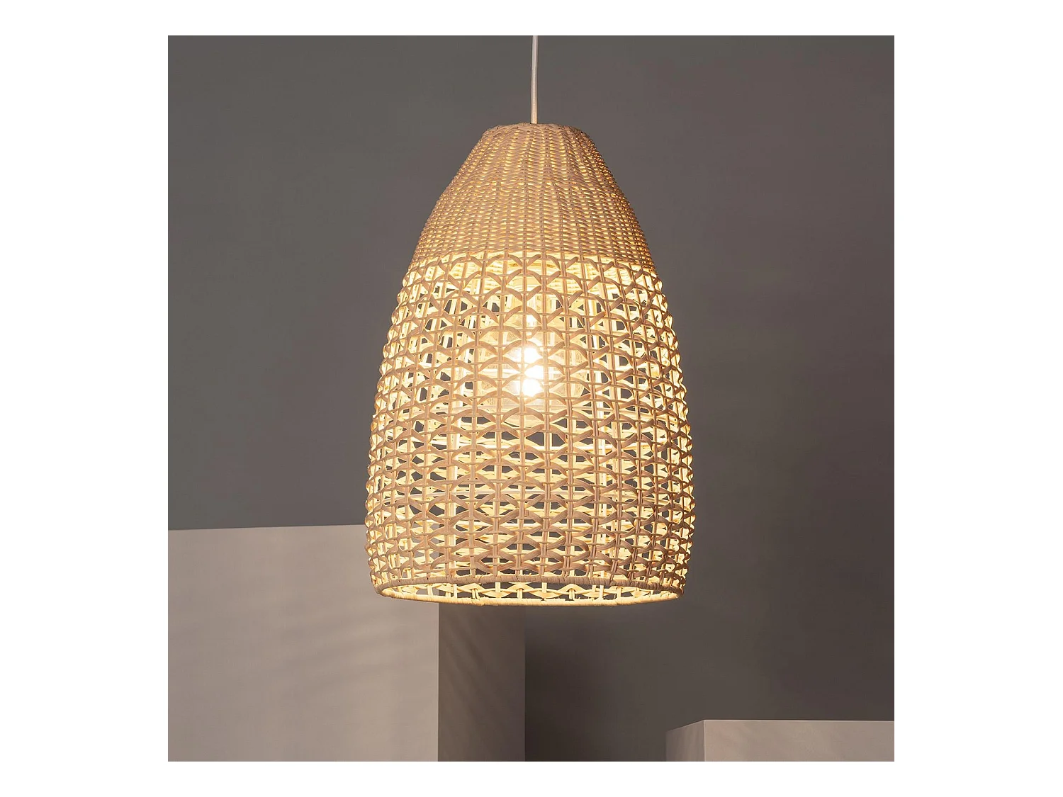 Lampada a Sospensione Rattan Jinan Naturale
