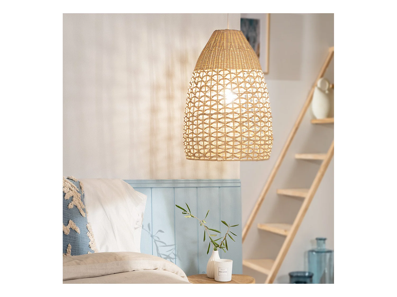 Lampada a Sospensione Rattan Jinan Naturale