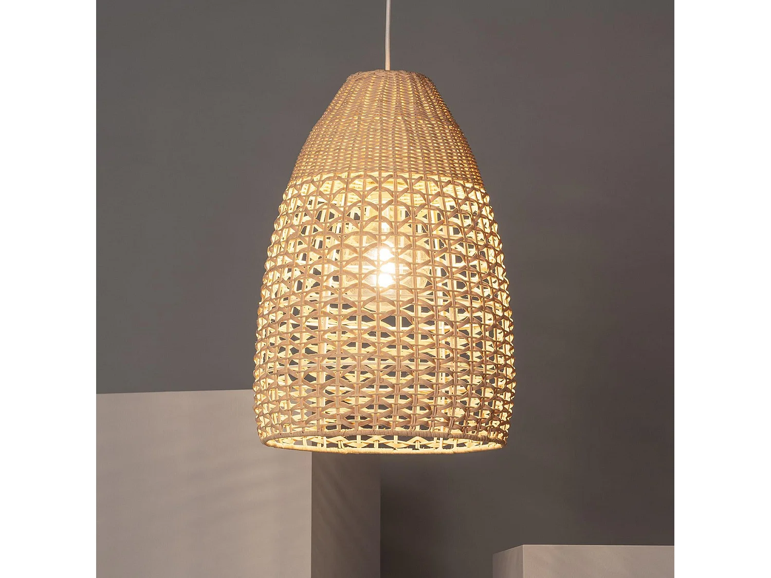 Suspension Rotin Jinan Naturel