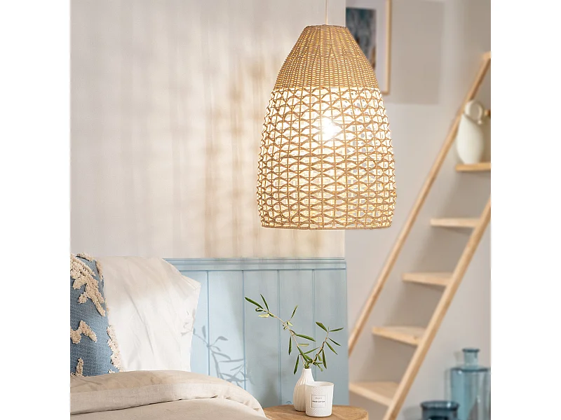 Suspension Rotin Jinan Naturel