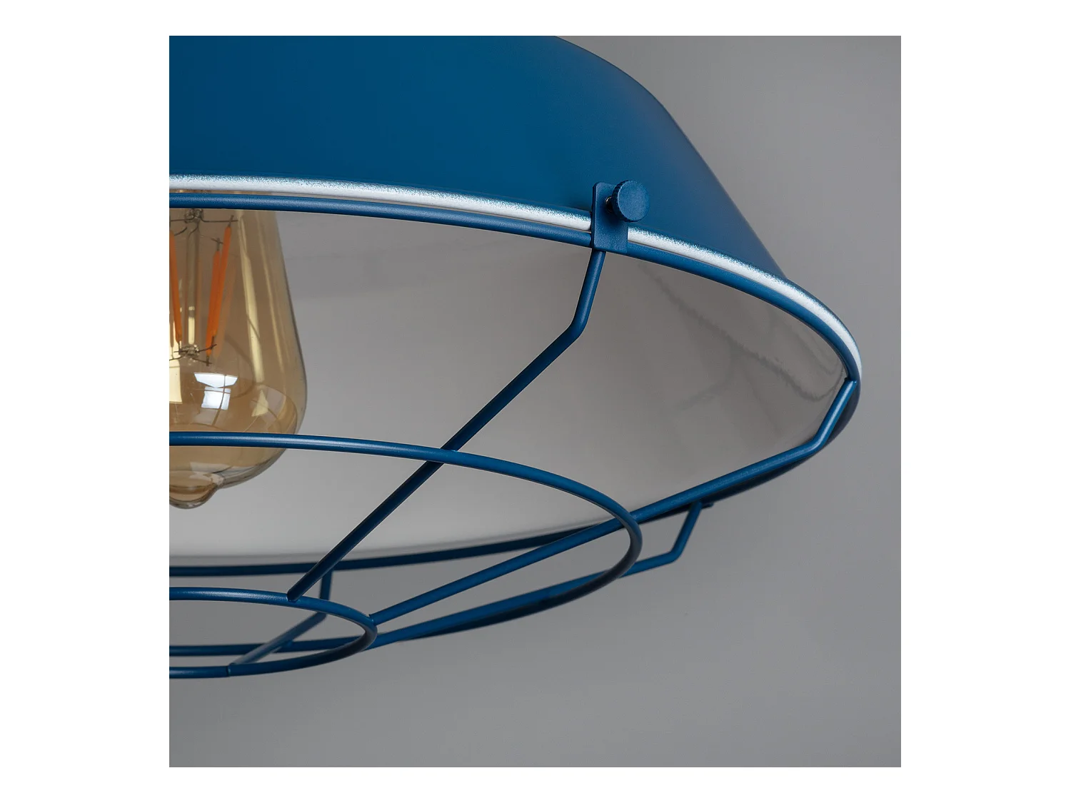 Lampada a Sospensione in Metallo Jagger Azzurro