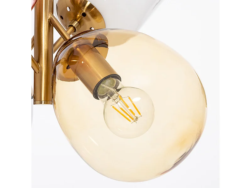 Lámpara de Techo Metal y Cristal Papallona Multicolor