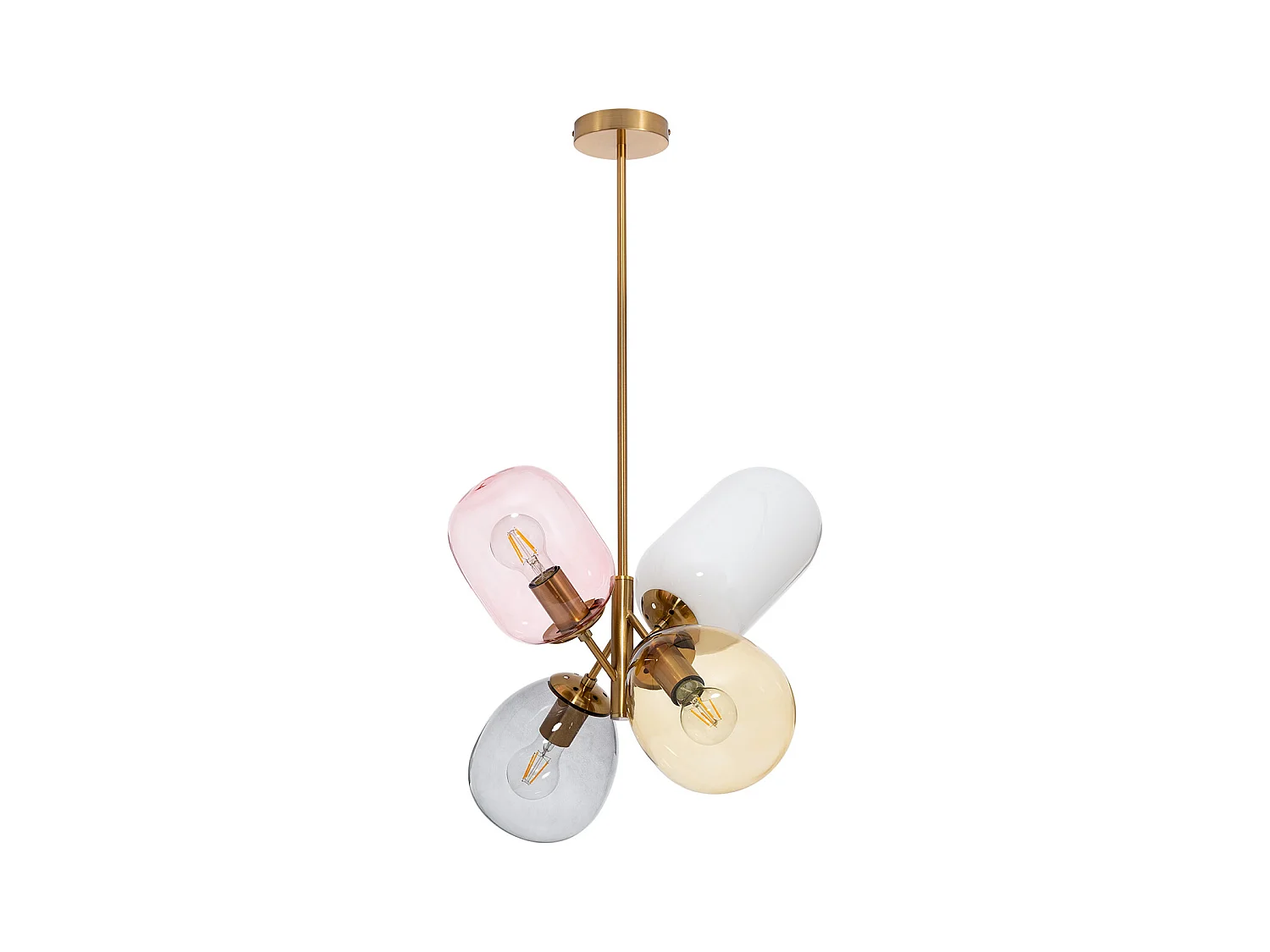Suspension Métal et Verre Papallona Multicolore