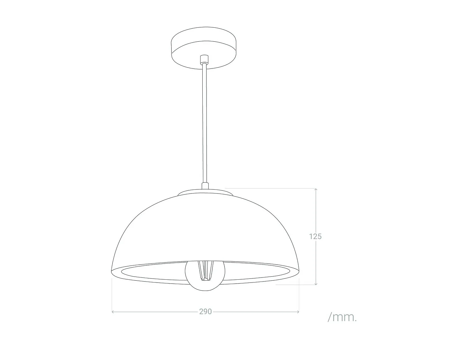 Suspension Céramique Crowe Gris