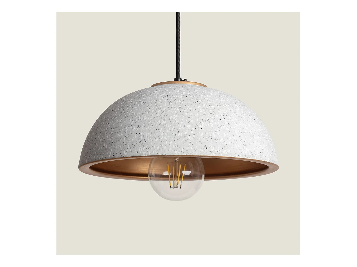 Suspension Céramique Crowe Gris
