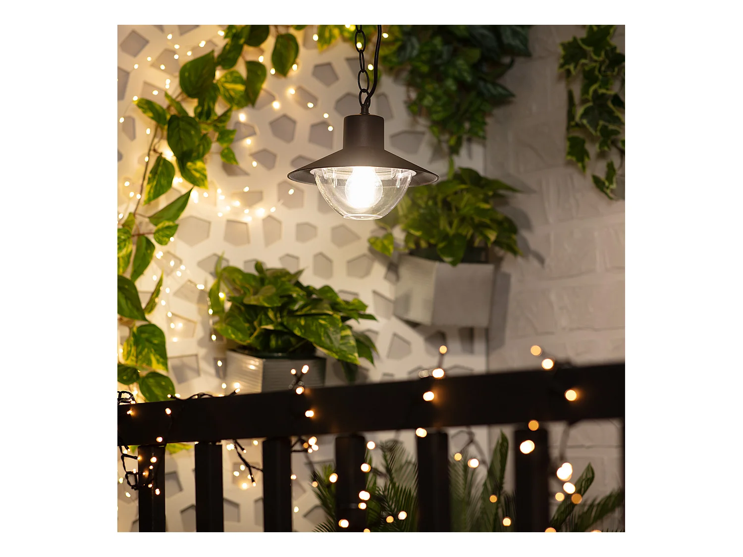 Suspension Extérieure Métal Neiva Noir