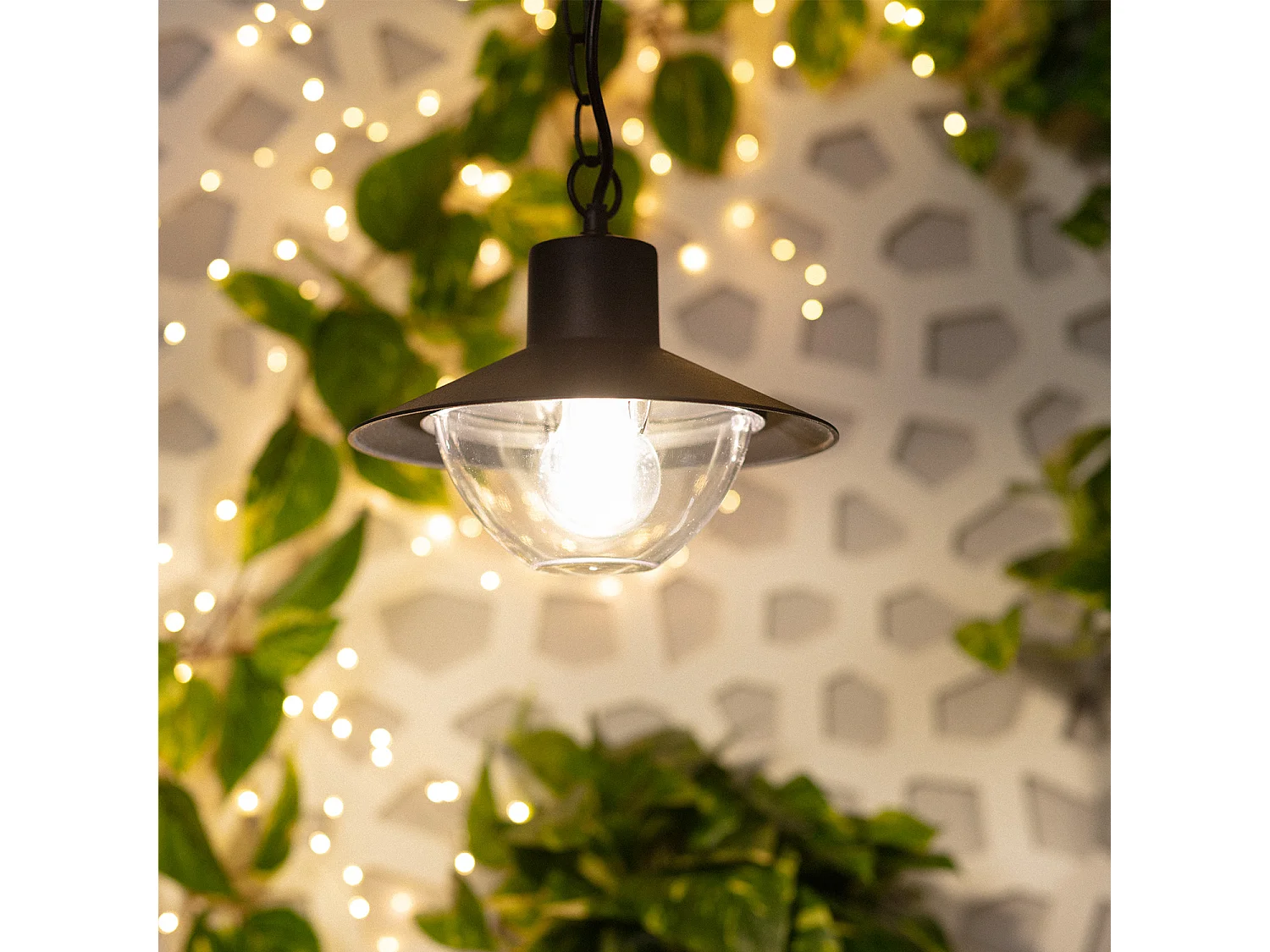 Suspension Extérieure Métal Neiva Noir