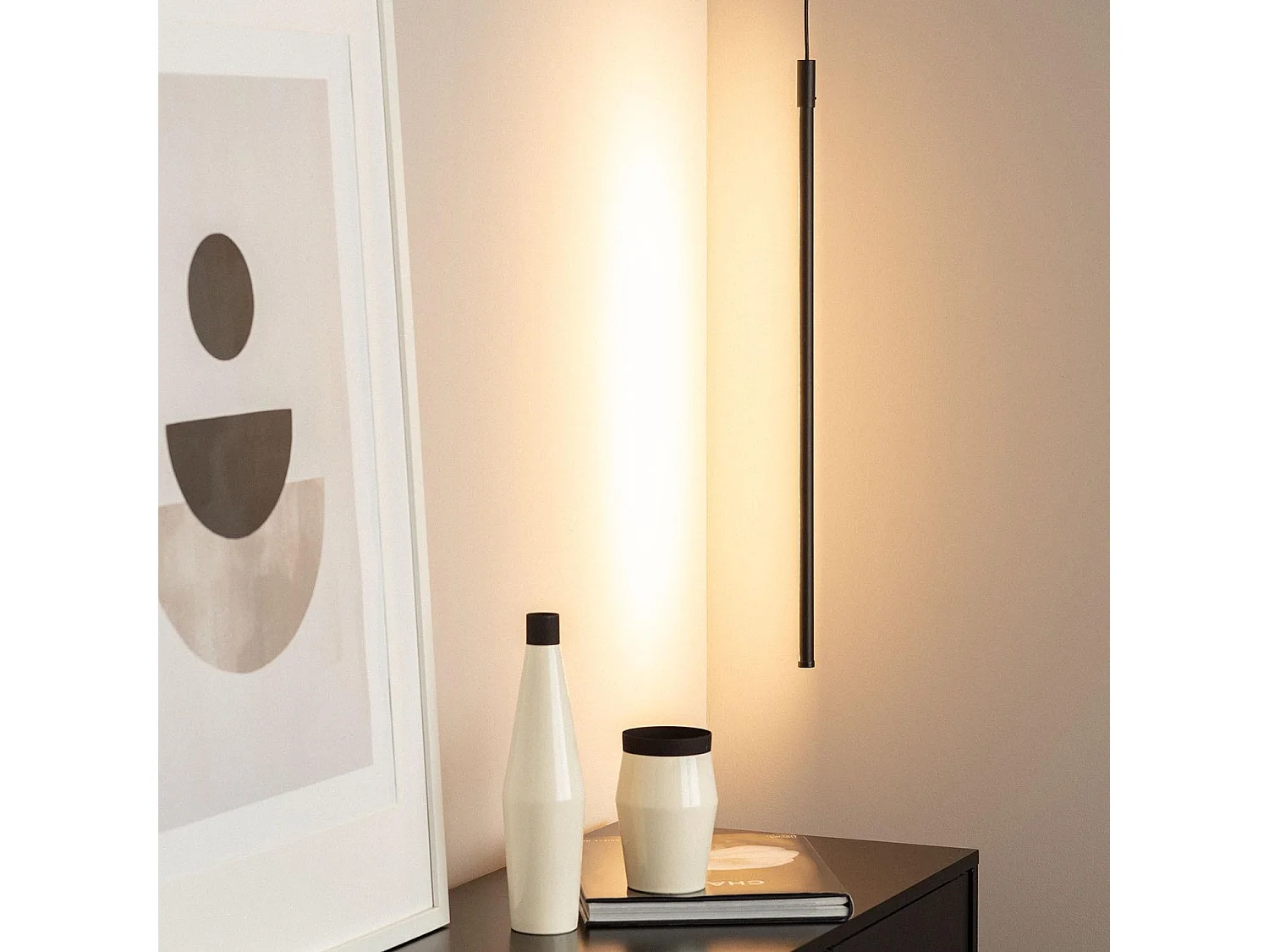 Lámpara Colgante LED 10W Aluminio LiteLux Negro