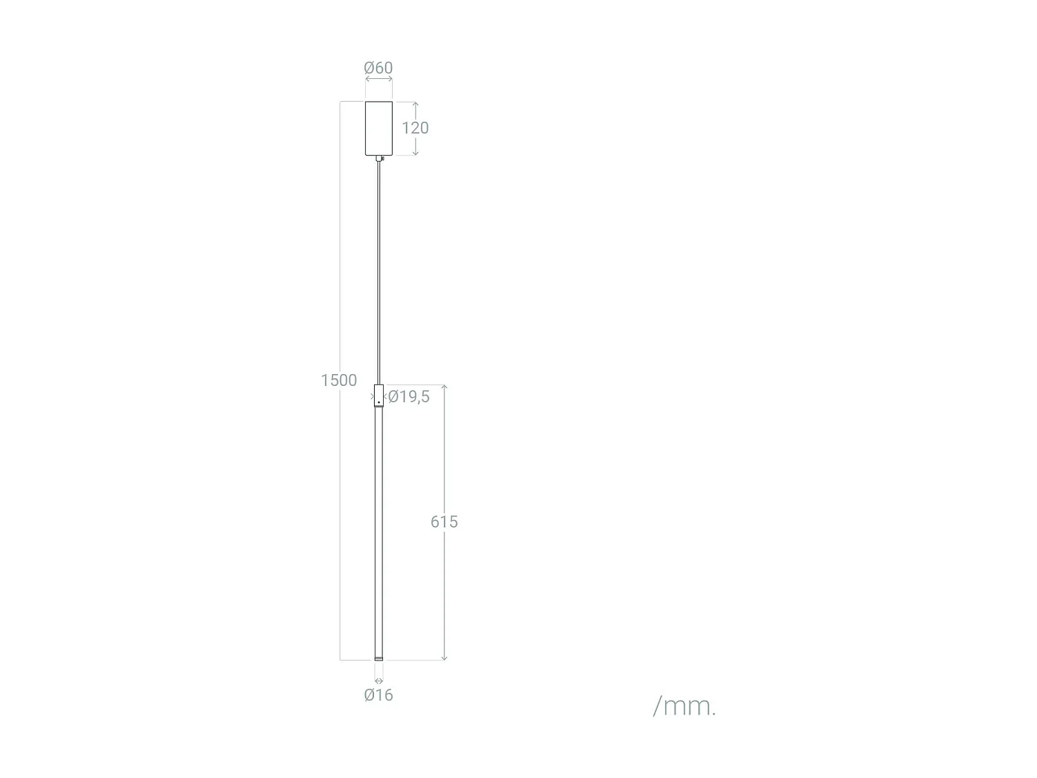 Lámpara Colgante LED 10W Aluminio LiteLux Negro