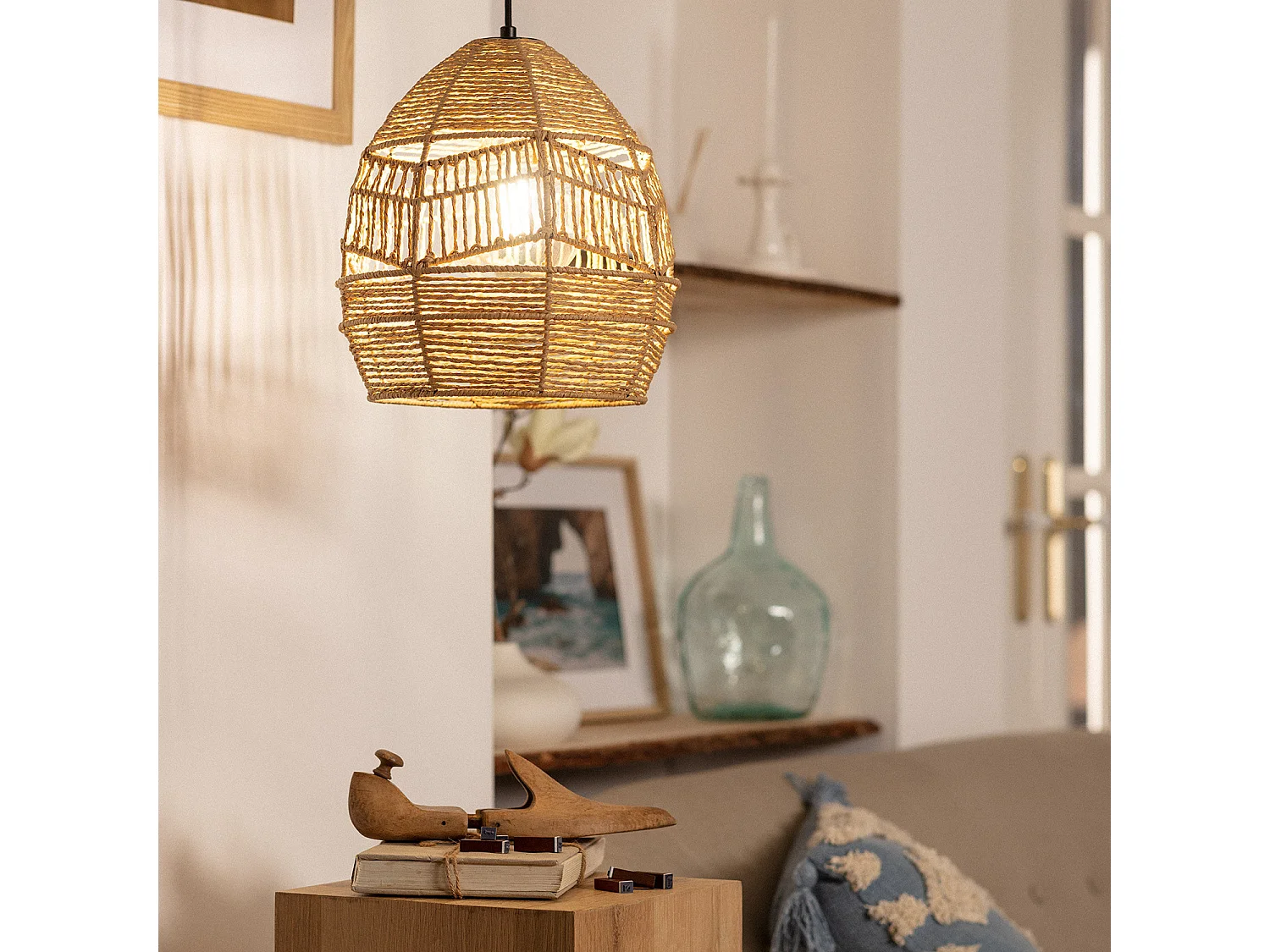 Suspension Papier Tressé Beyawo Naturel