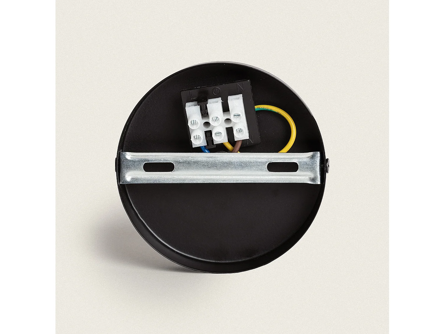 Suspension Métal et Verre Apolo Blanc / Noir