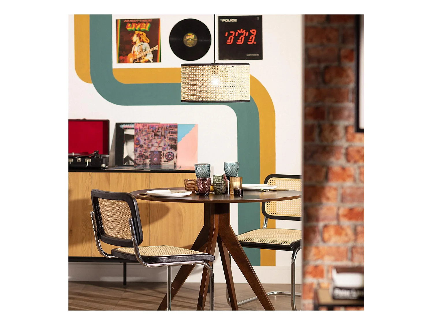 Lampada a Sospensione Rattan Huela Naturale