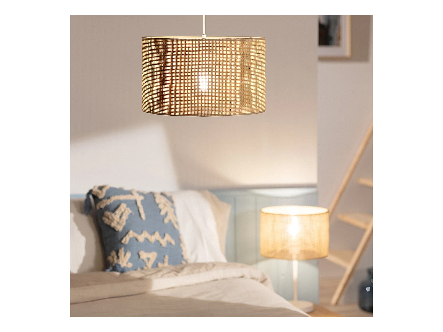 Suspension Rotin Baracoa Beige