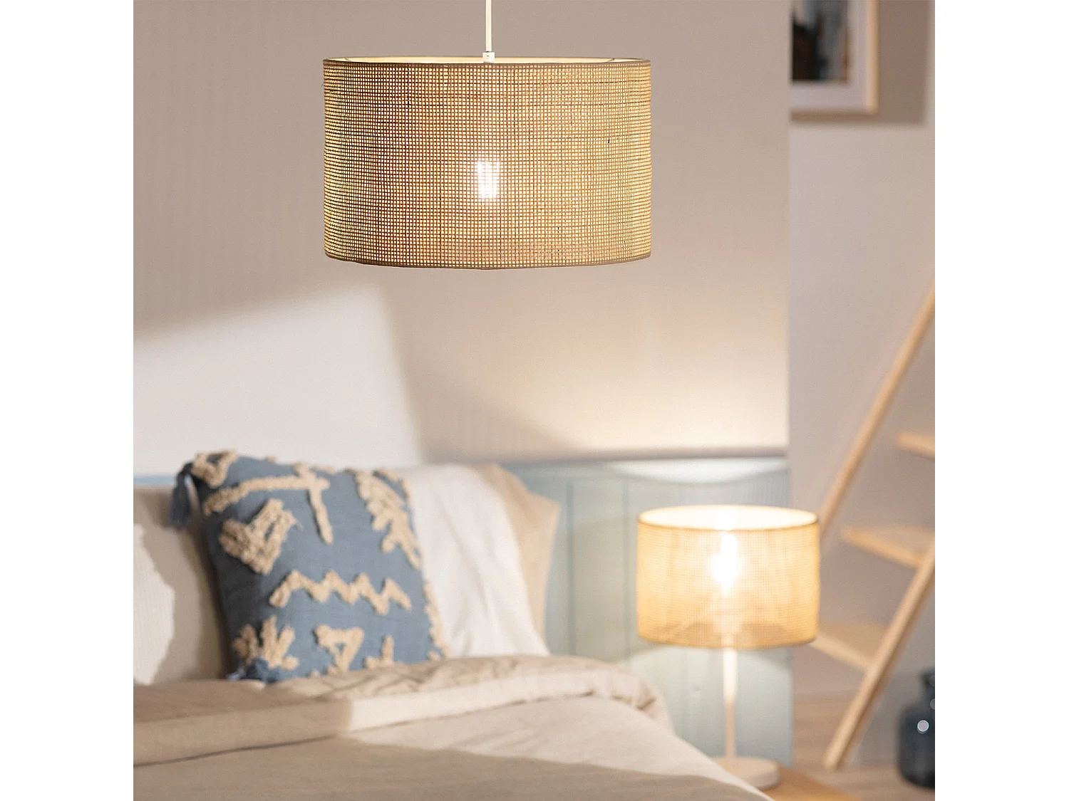 Suspension Rotin Baracoa Beige