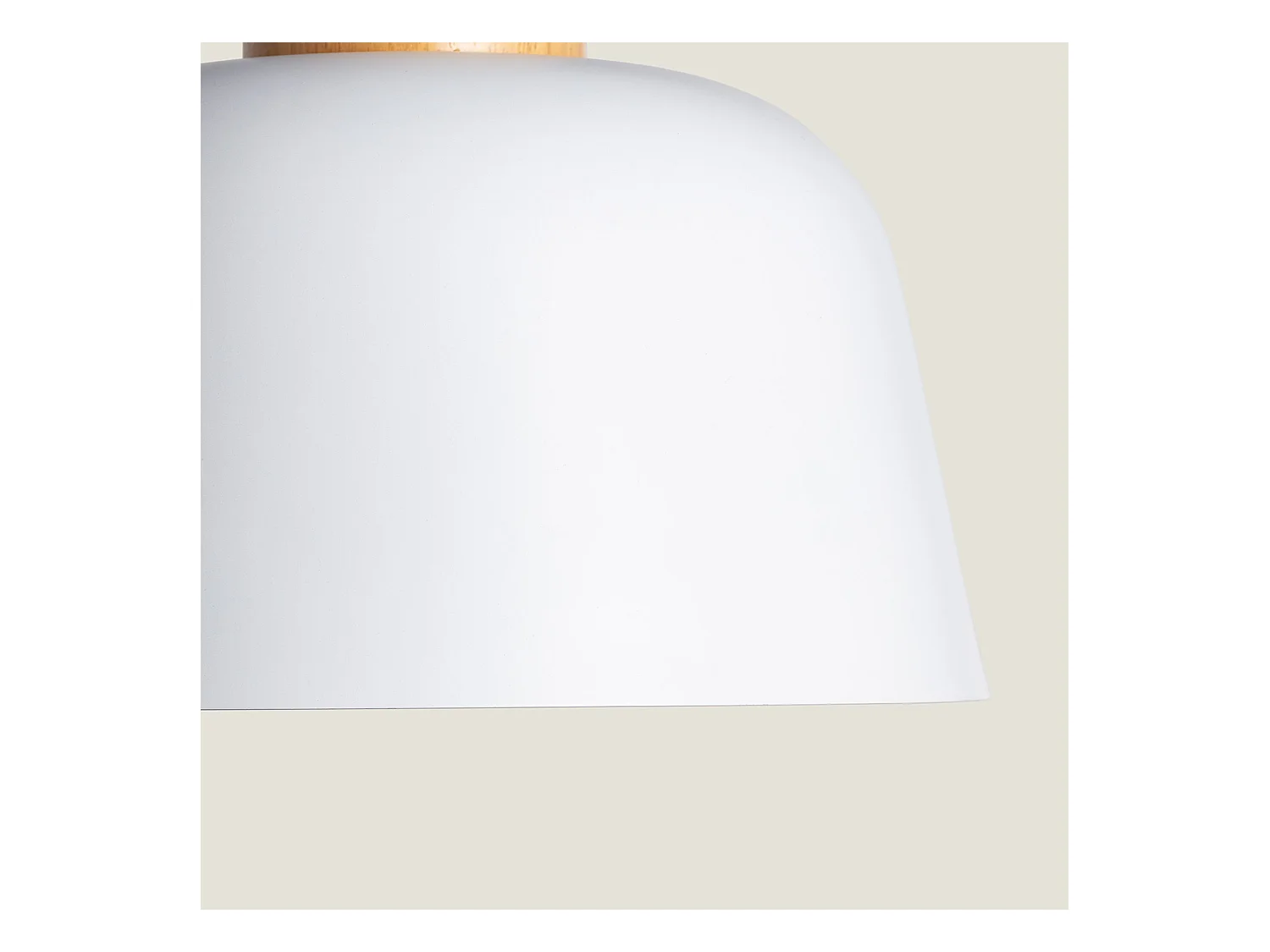 Lampada a Sospensione Metallo e Legno Wawak Bianco