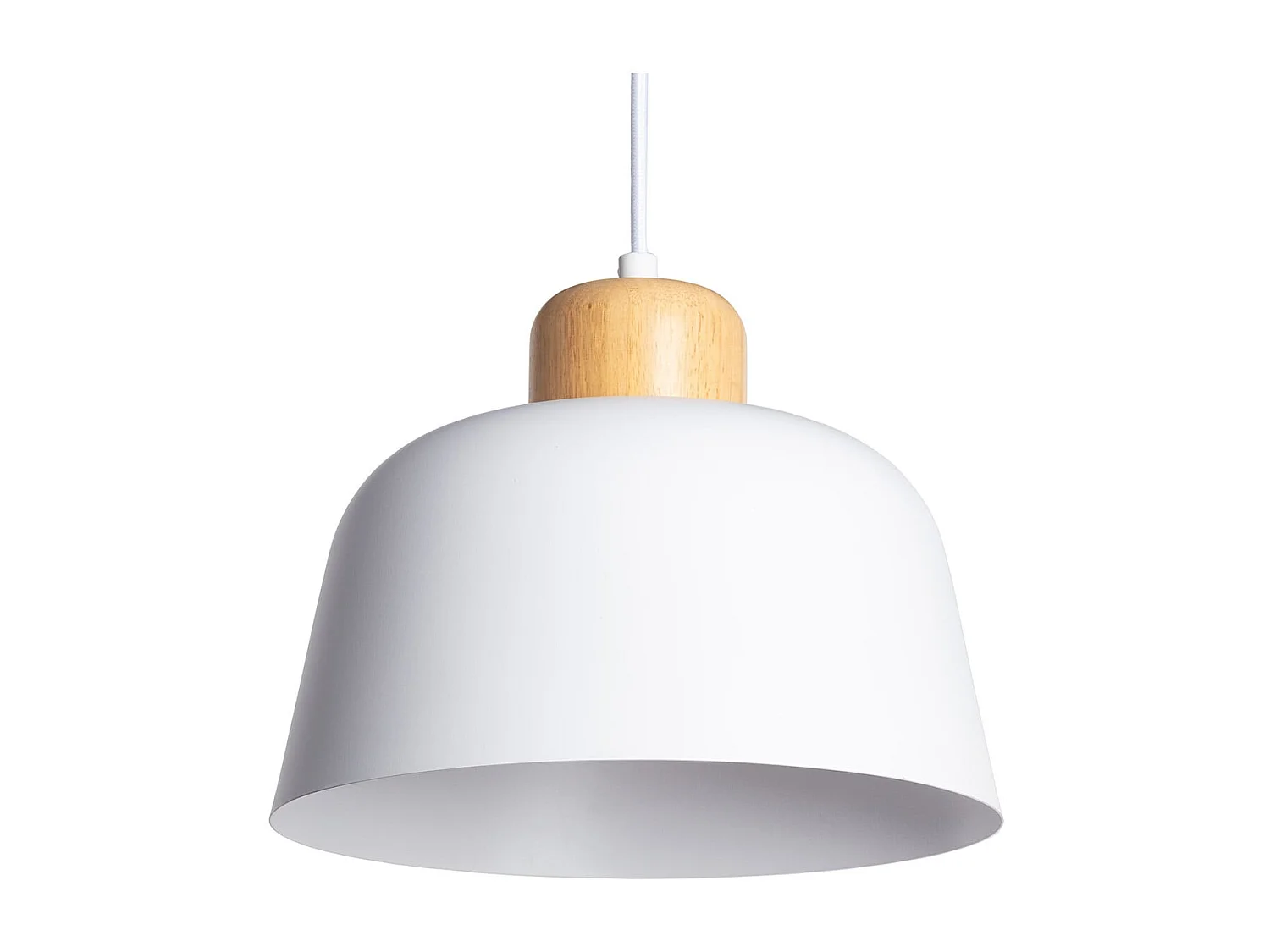 Suspension Métal et Bois Wawak Blanc